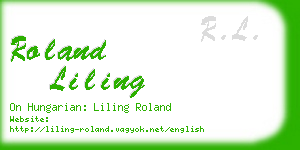 roland liling business card